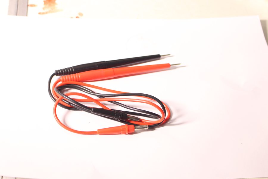 Red and black test probe leads